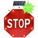Refurbished 24" Flashing Stop Sign for Traffic Safety